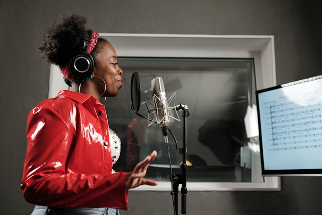 A woman narrating
