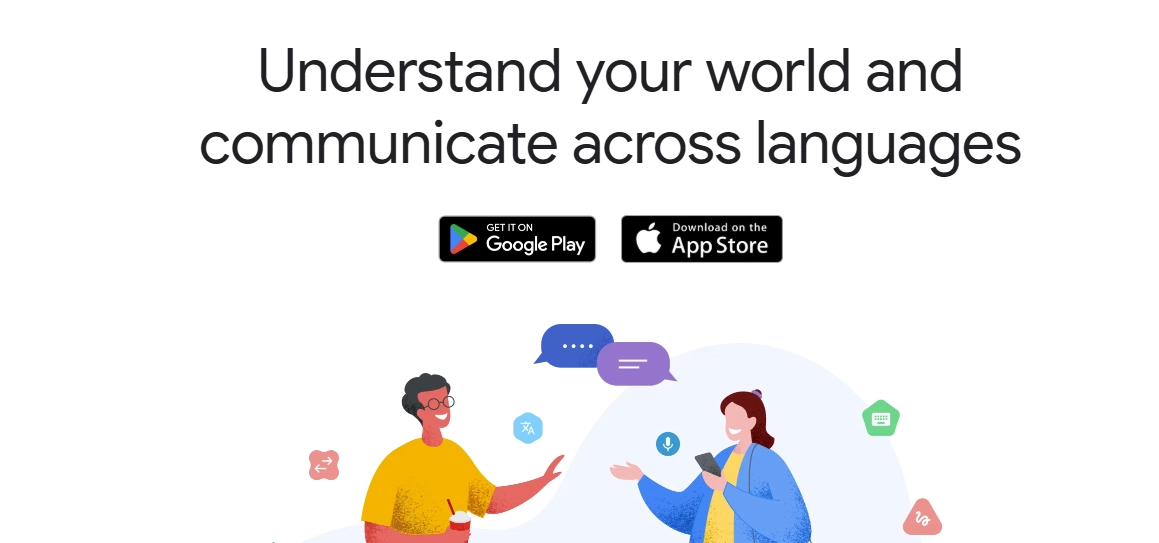 Google Translate webpage