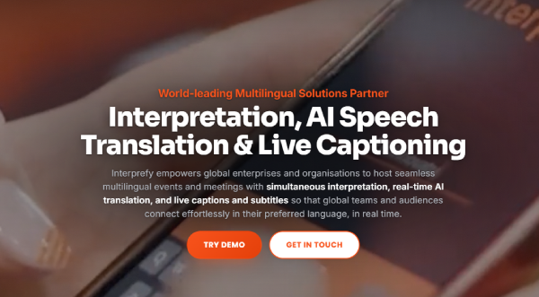 Interprefy homepage