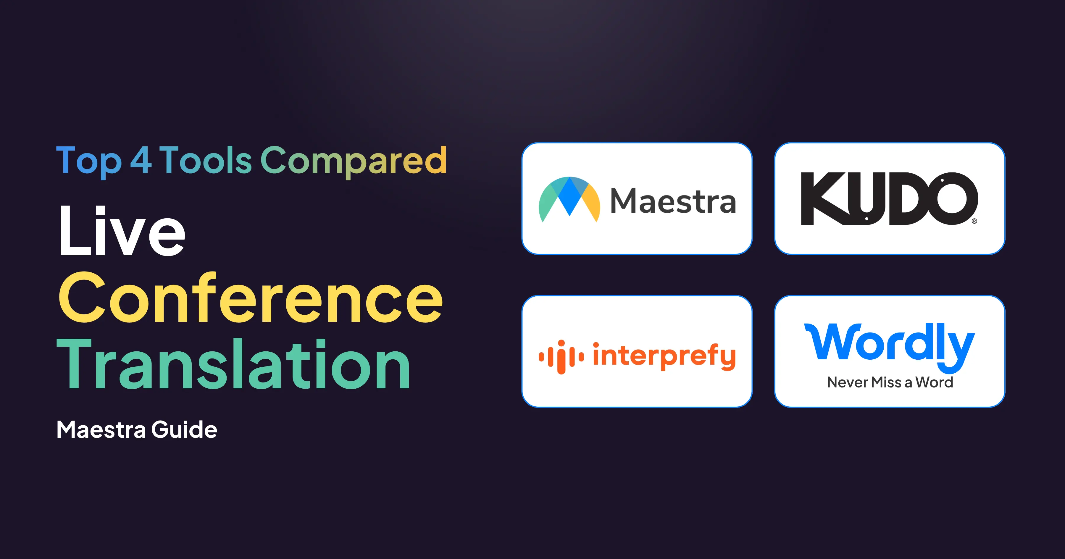 KUDO vs Wordly vs Interprefy vs Maestra: Conference Translation 2026