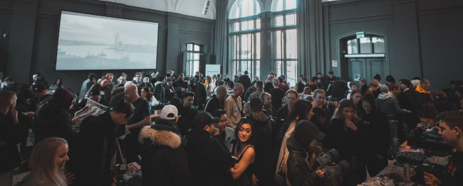 People gathered in a major event