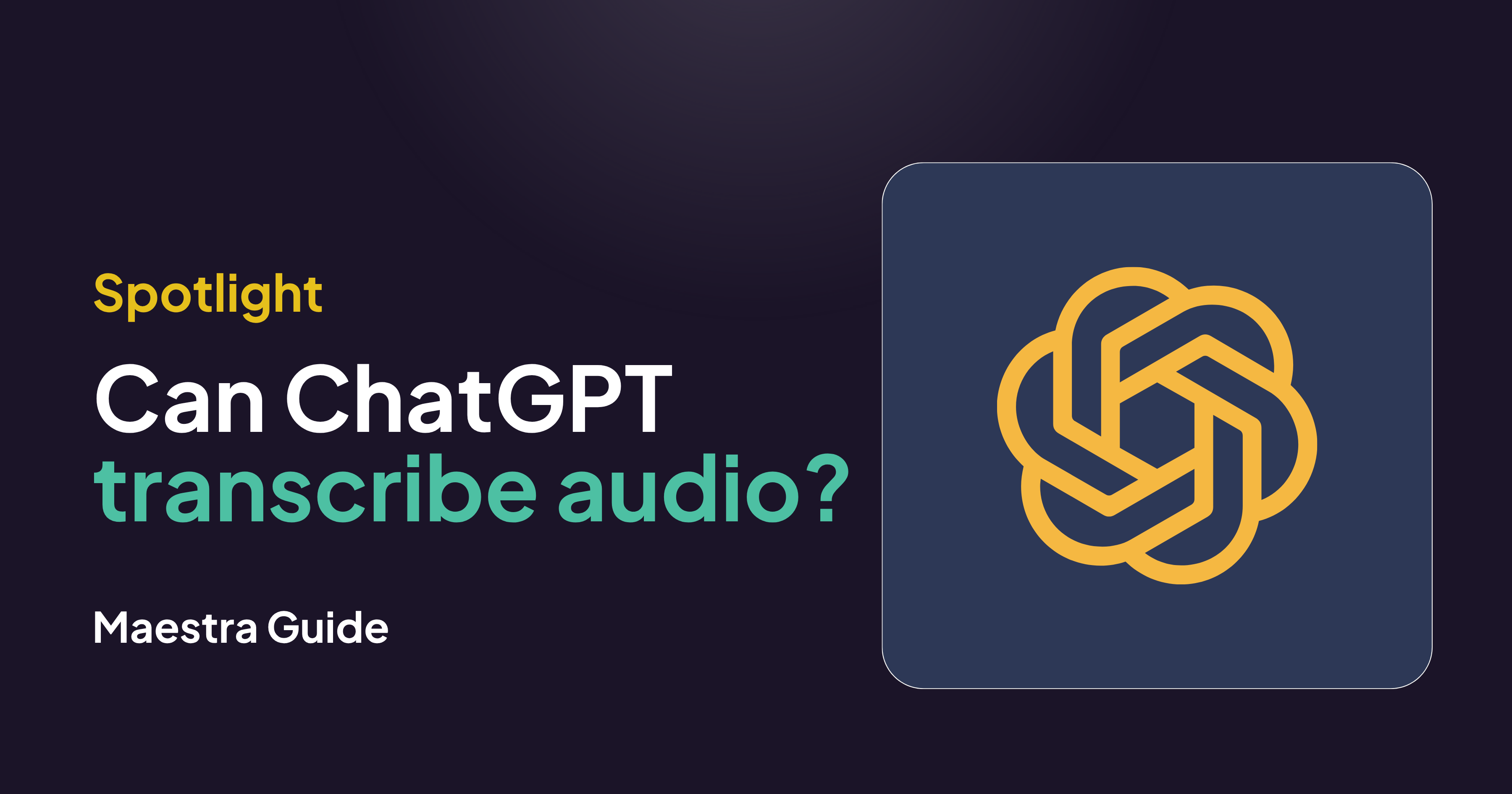 Can ChatGPT Transcribe Audio? (with Prompts and an Alternative)