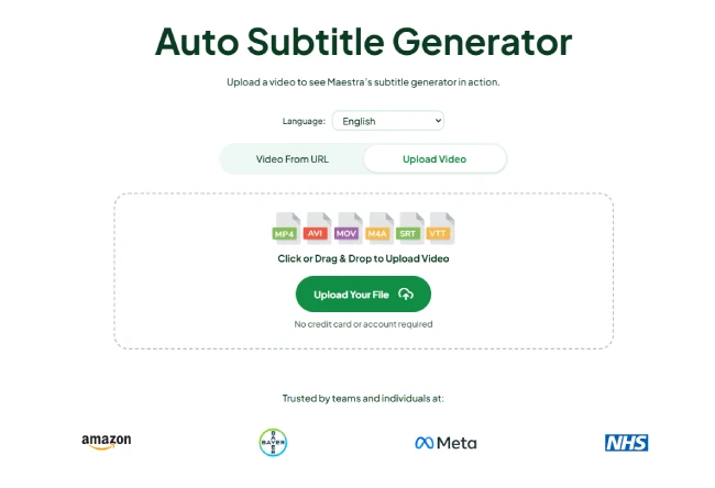 Auto generate subtitles.