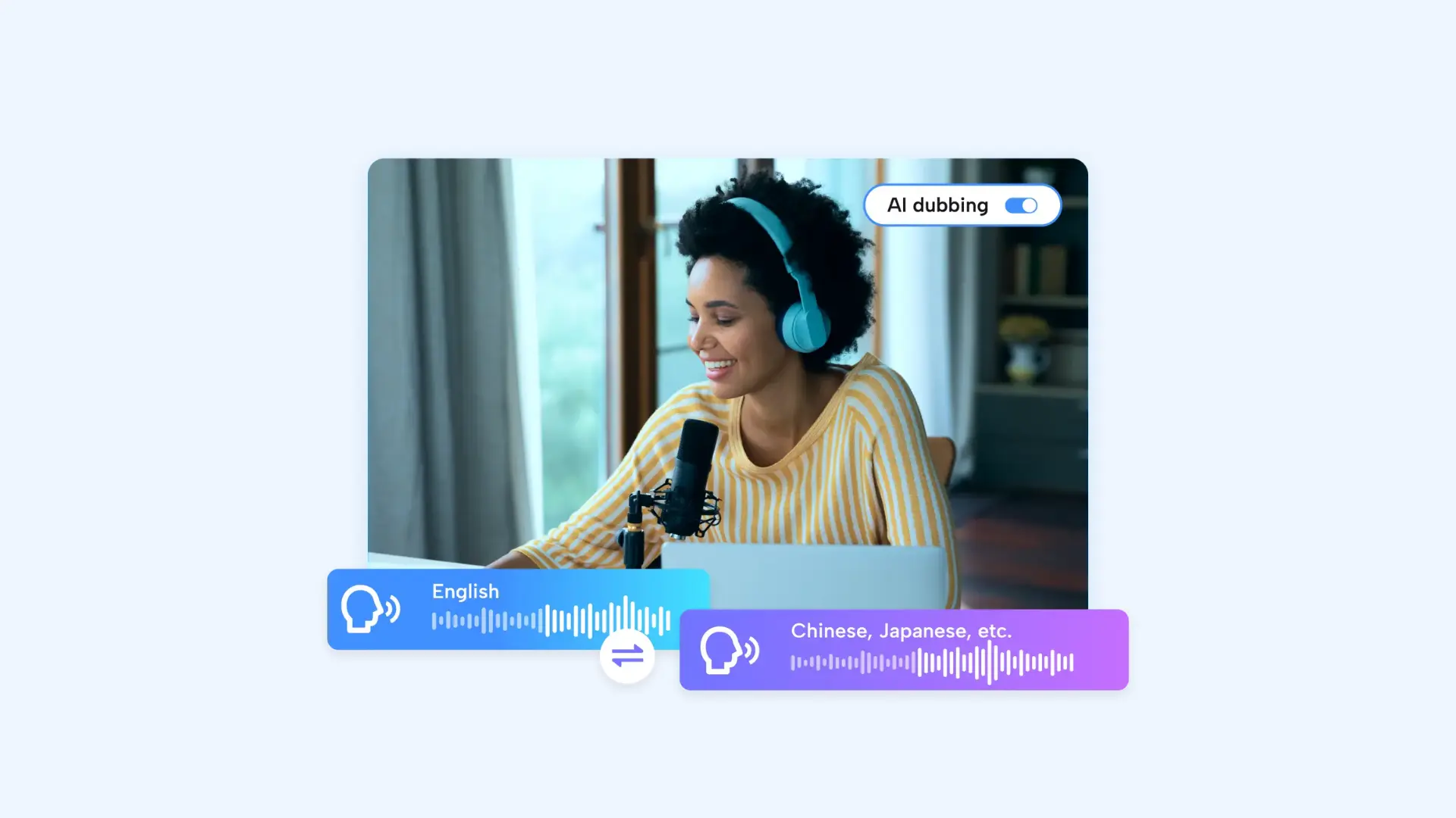 The web page of CapCut for the app's AI dubbing feature.