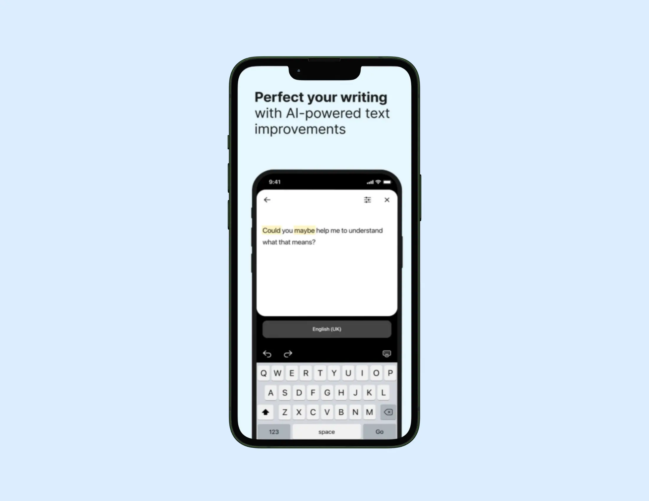 DeepL app on apple store promoting AI translation features