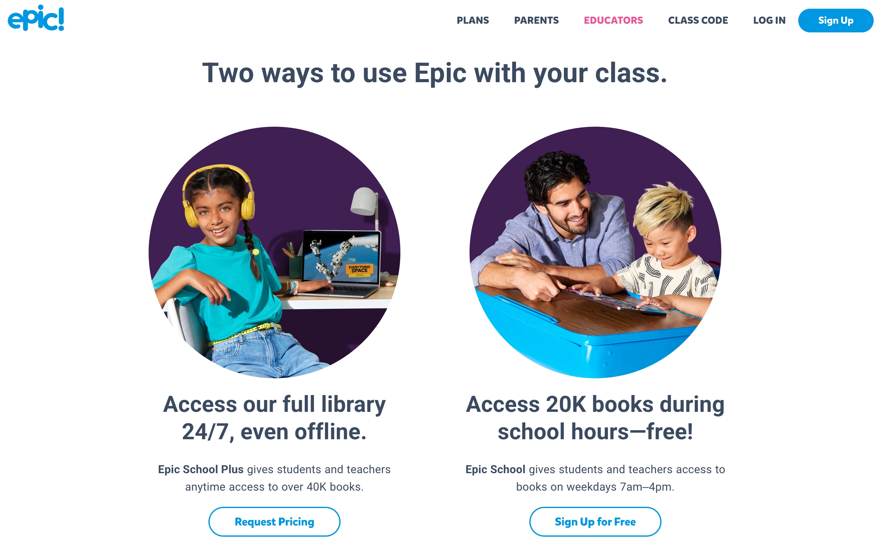 Use cases of the text to speech software Epic!