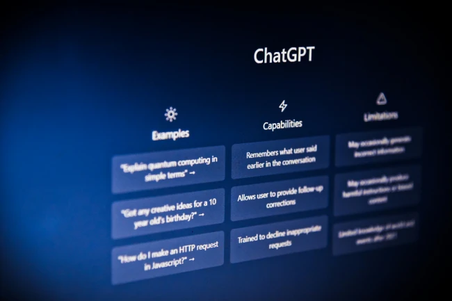 ChatGPT chat interface.