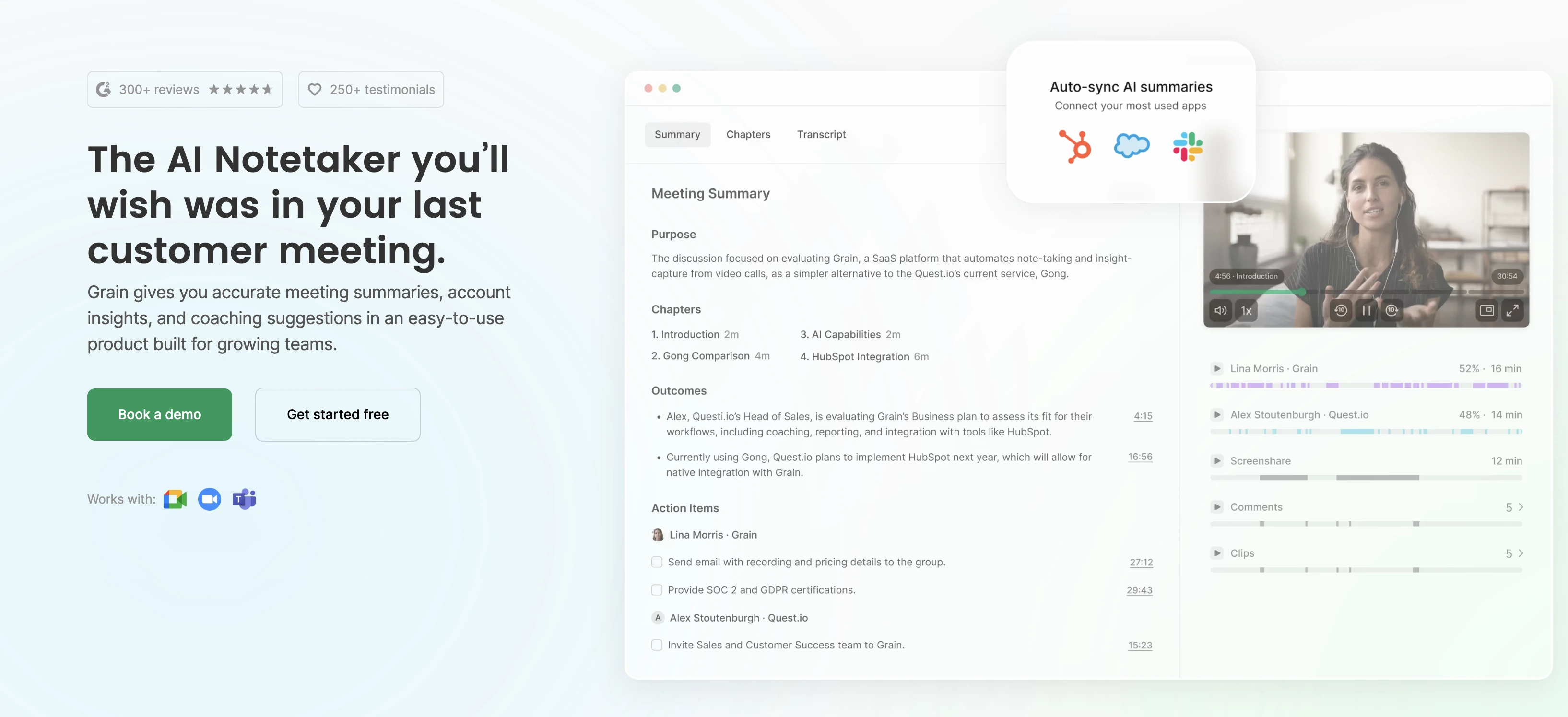 The homepage of Grain.