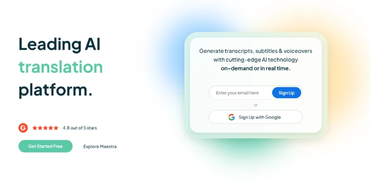 Maestra AI is one of the best audio translators in the market.