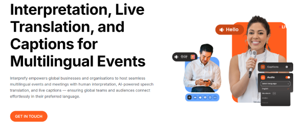 Interprefy homepage.