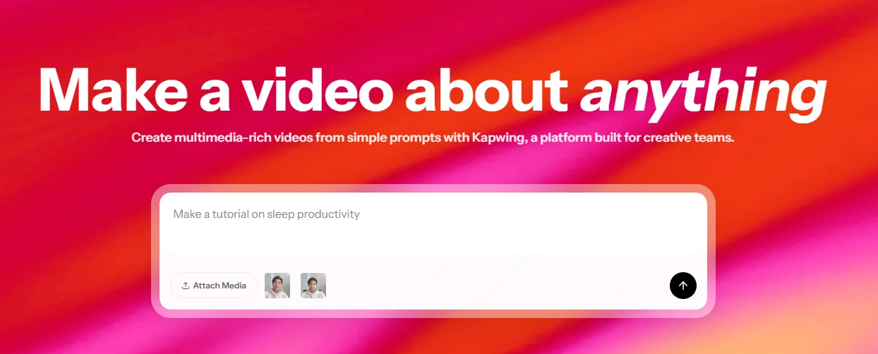 Kapwing homepage