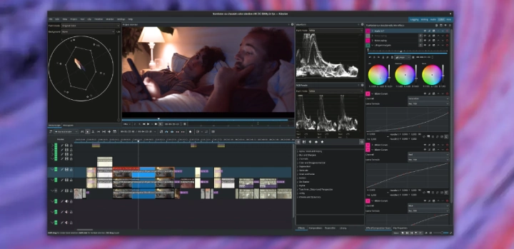 Kdenlive video editor interface.