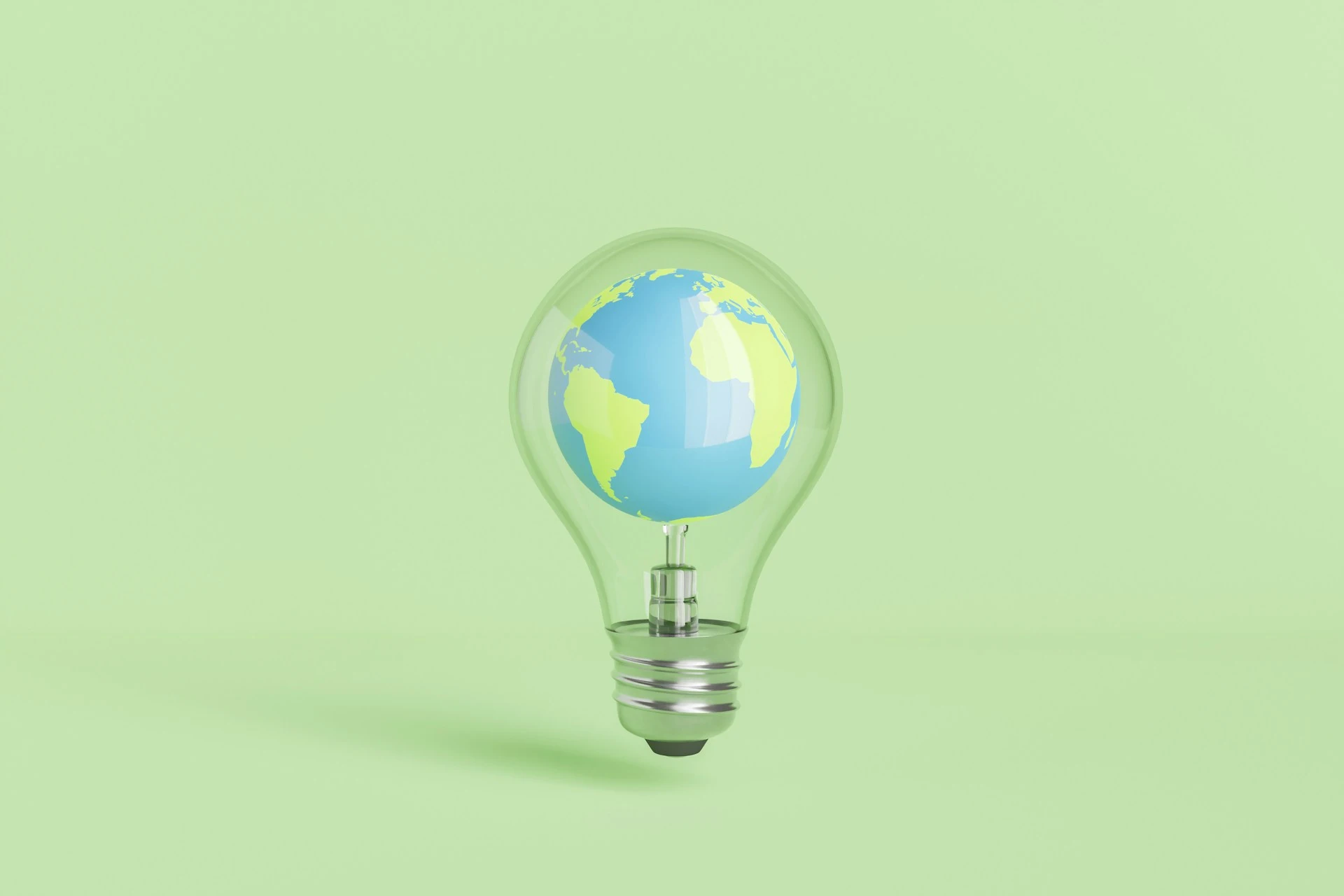 A globe icon inside a lighting bulb.