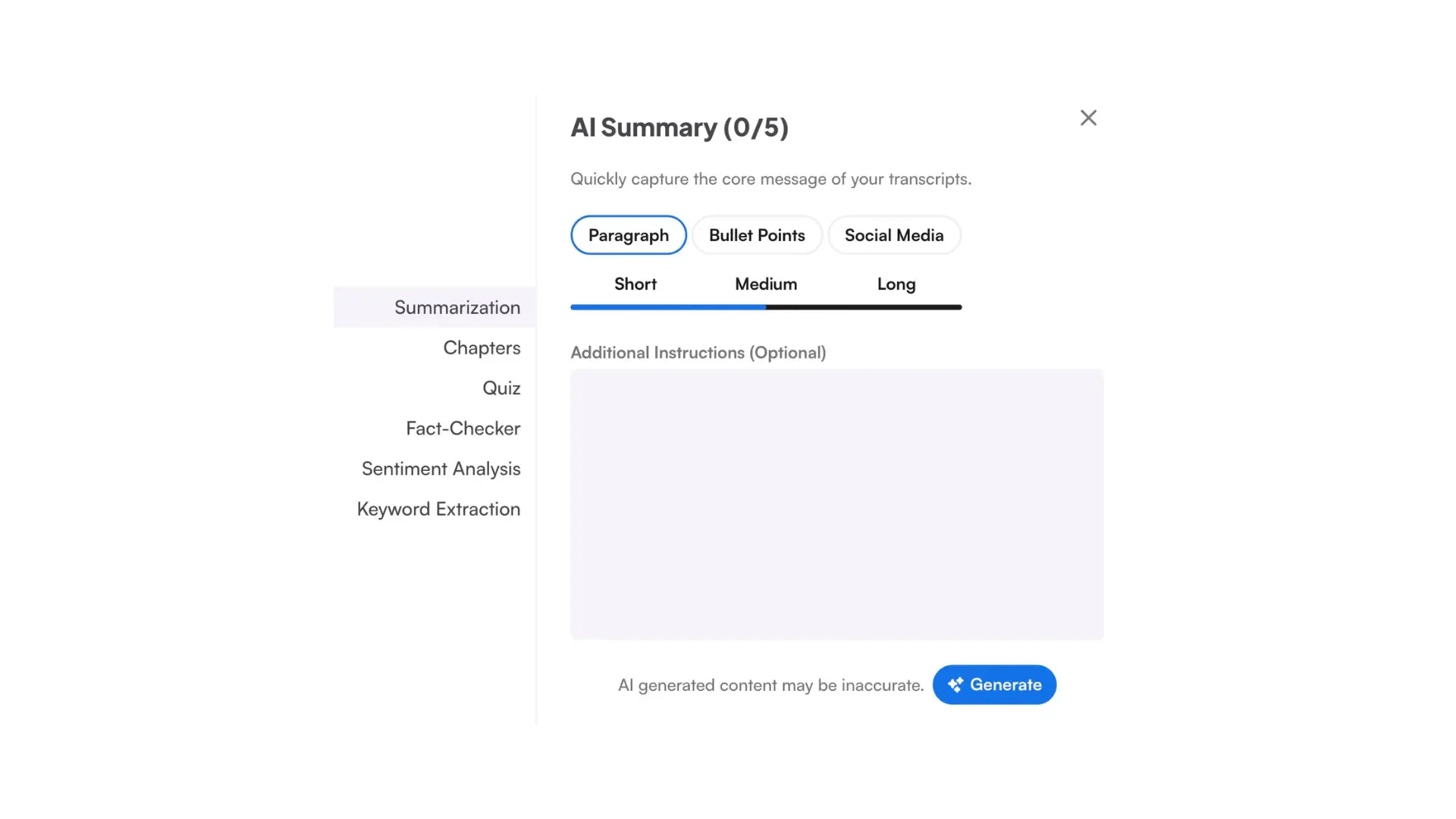 The advanced AI features of Maestra's video transcription software.