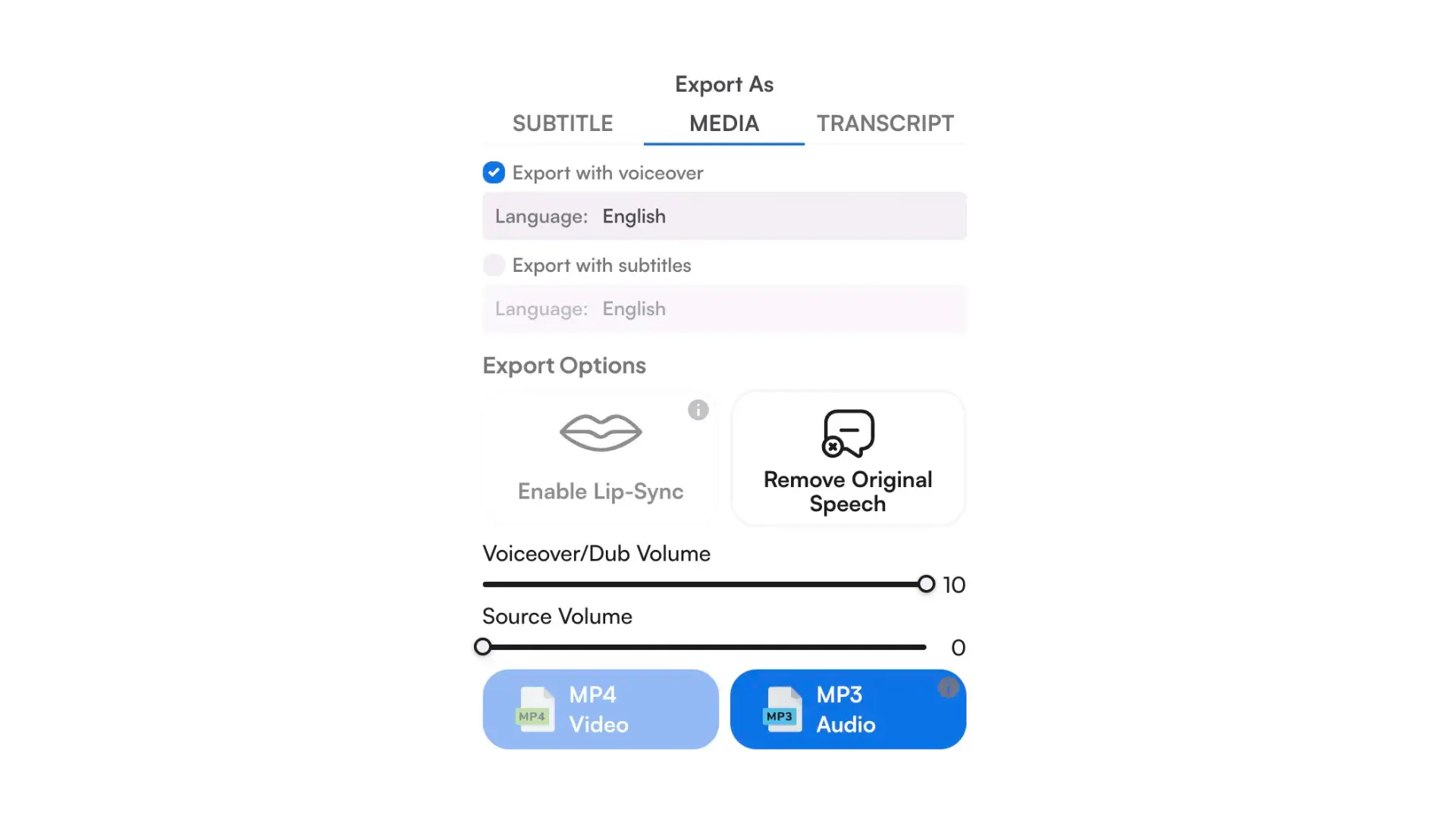 How to export TTS projects with Maestra.