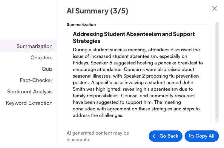 How to use Maestra's YouTube video summarizer.