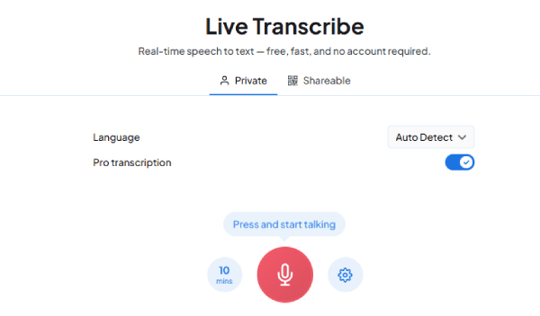 Maestra's free live transcription app