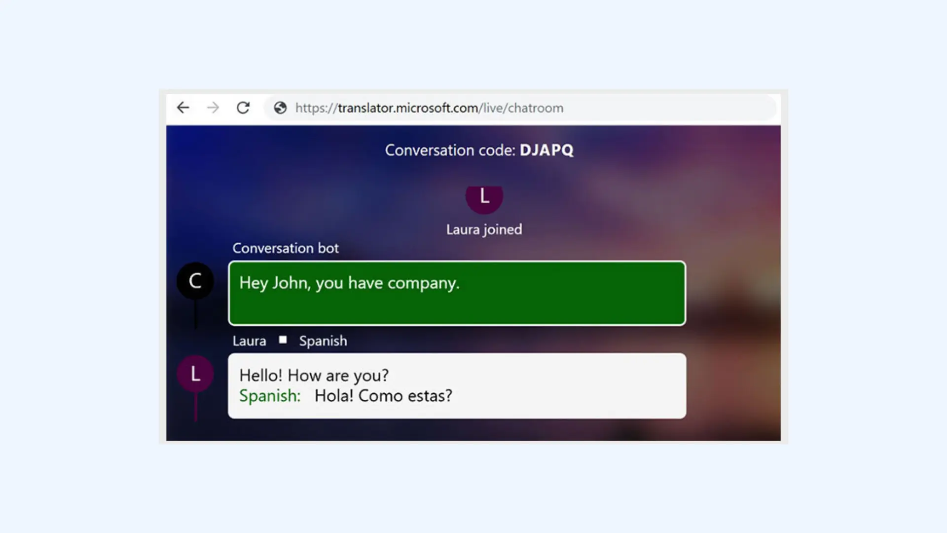 Microsoft Translator's conversation mode.