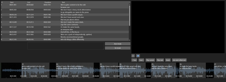 Nikse free subtitle editor app.