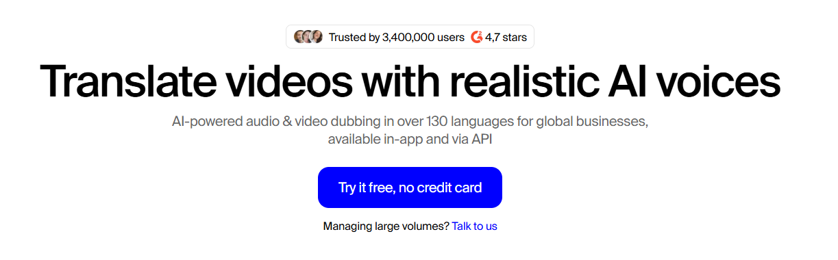 Rask AI homepage
