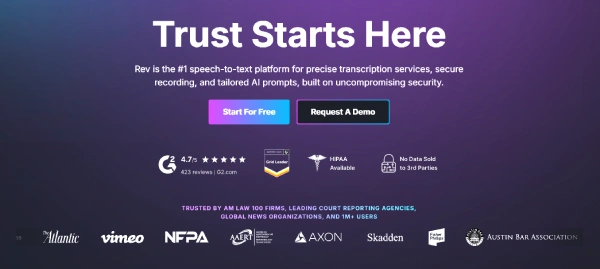 Rev homepage.