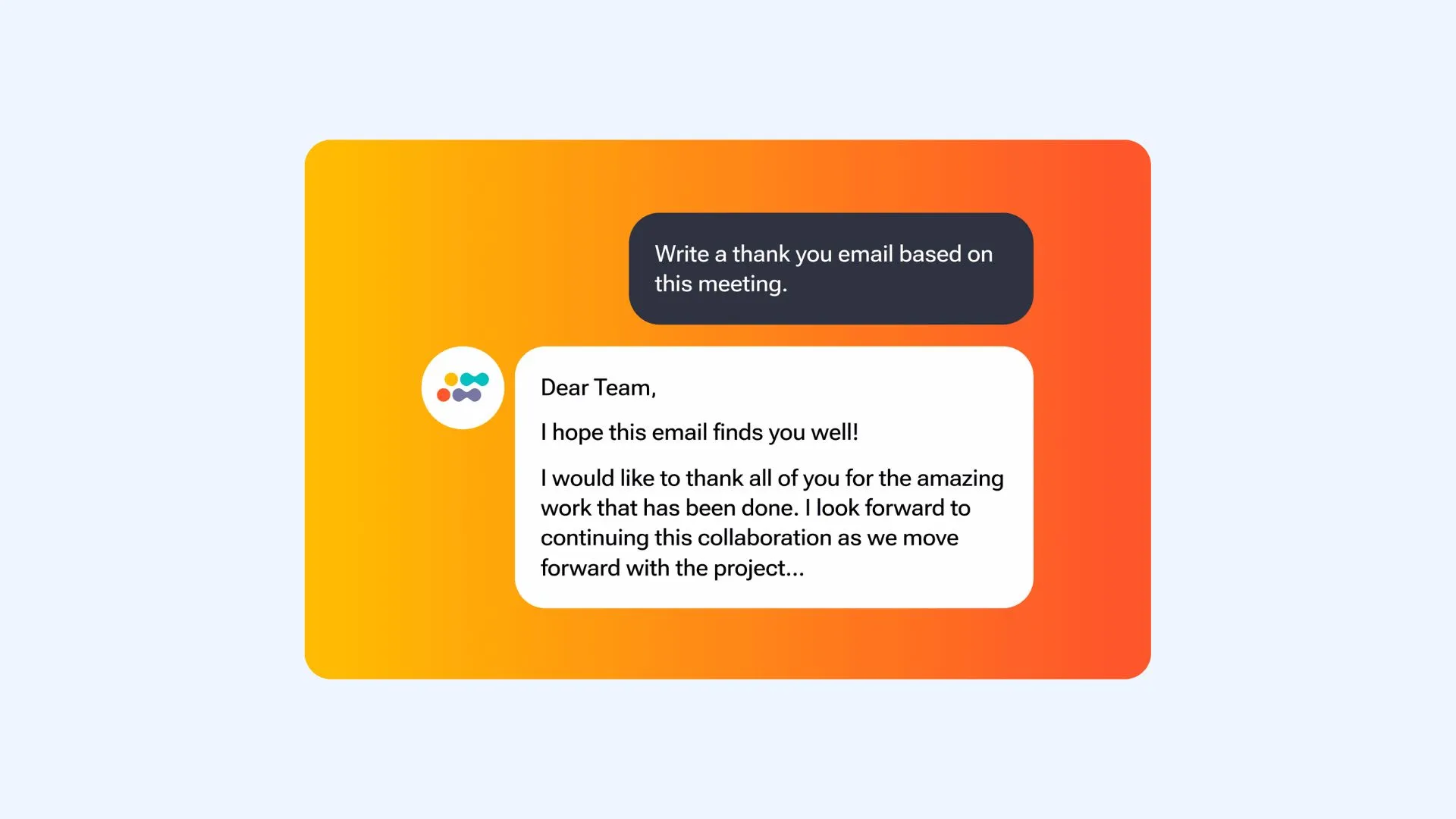 Sembly's automated email follow-up feature.