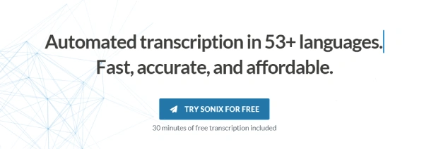 Sonix homepage.