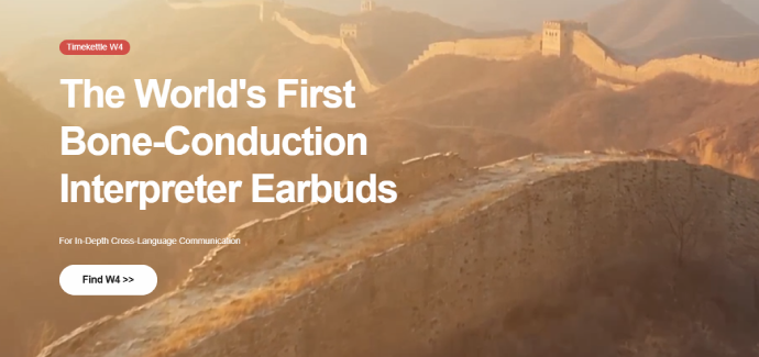 Timekettle earbuds homepage