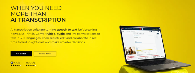 Trint's AI-powered audio to text converter