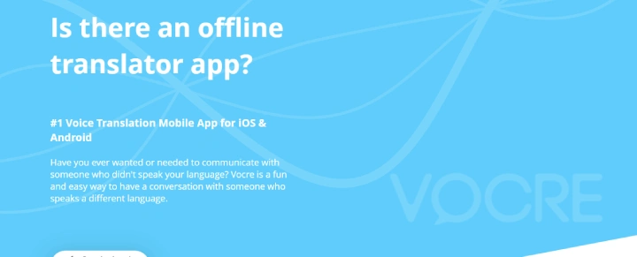 Vocre homepage.