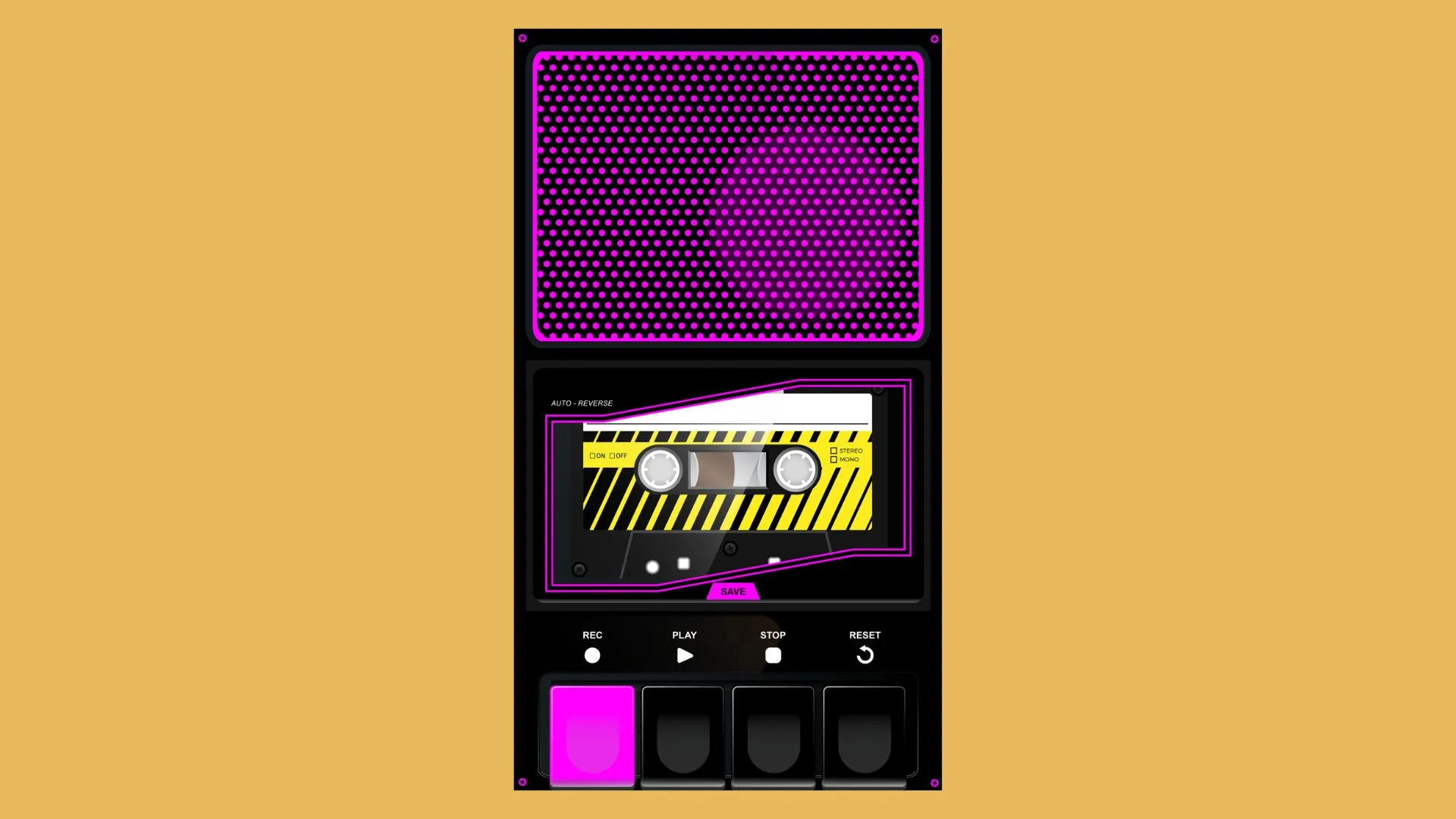 The interface of Voice Recorder Audio Editor app by j labs.