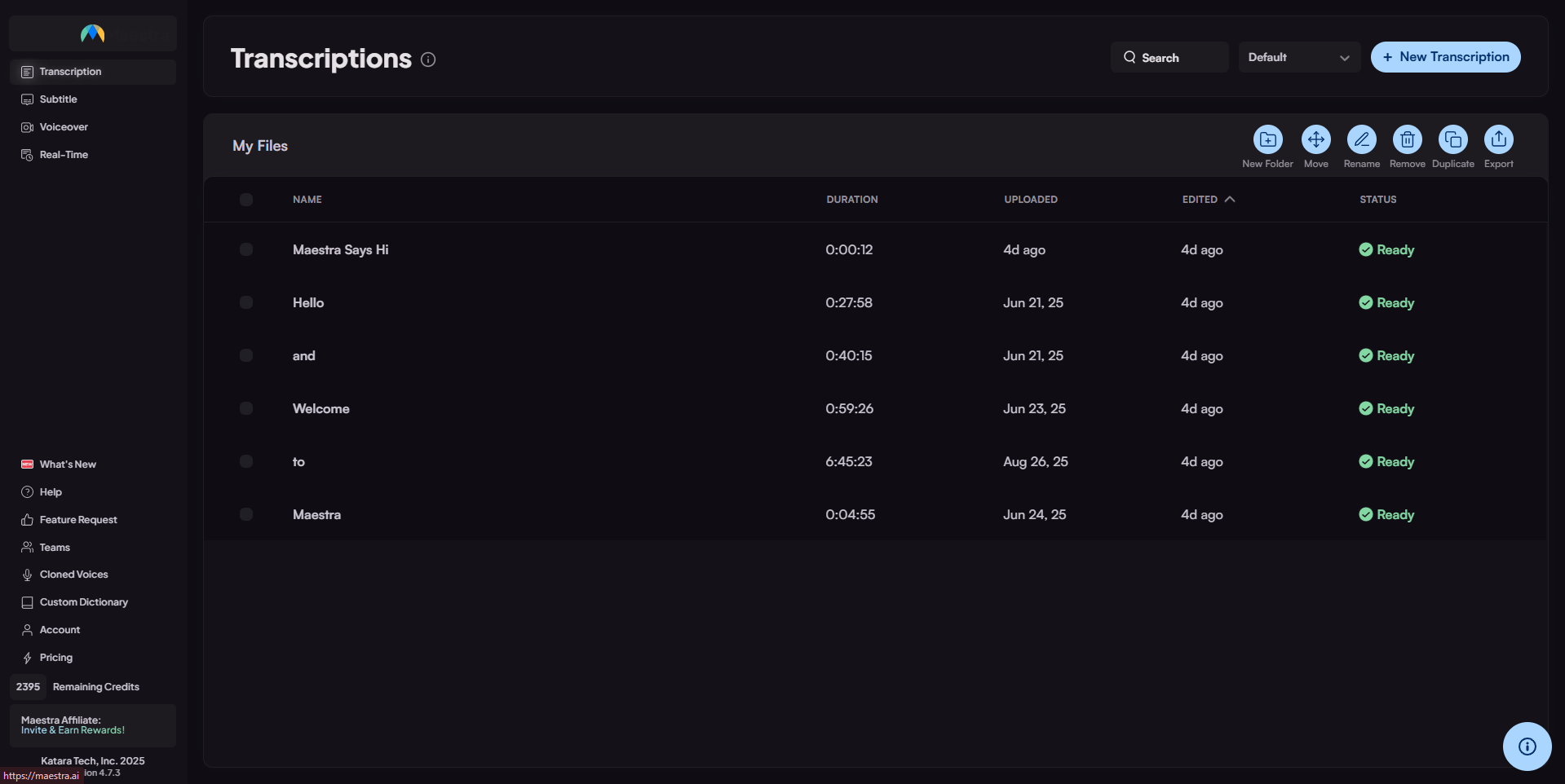 Dashboard View