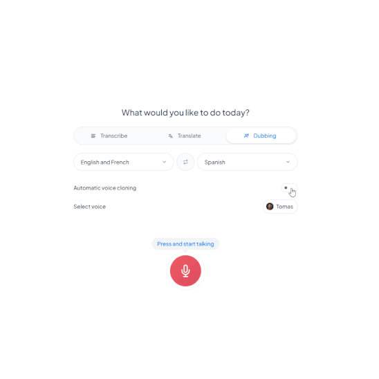 AI voice selection