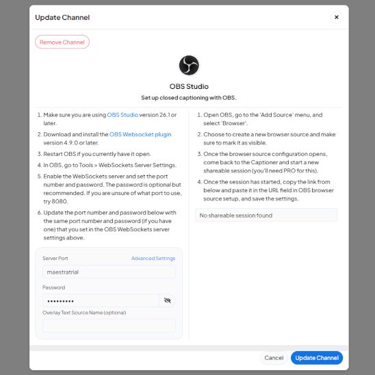 Follow the setup instructions