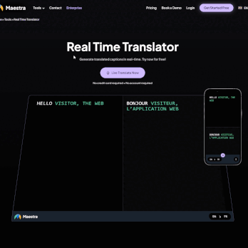 Activar la traducción en vivo en el traductor en tiempo real de Maestra.
