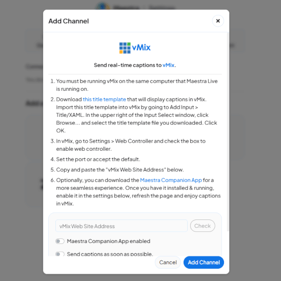 Follow the setup instructions