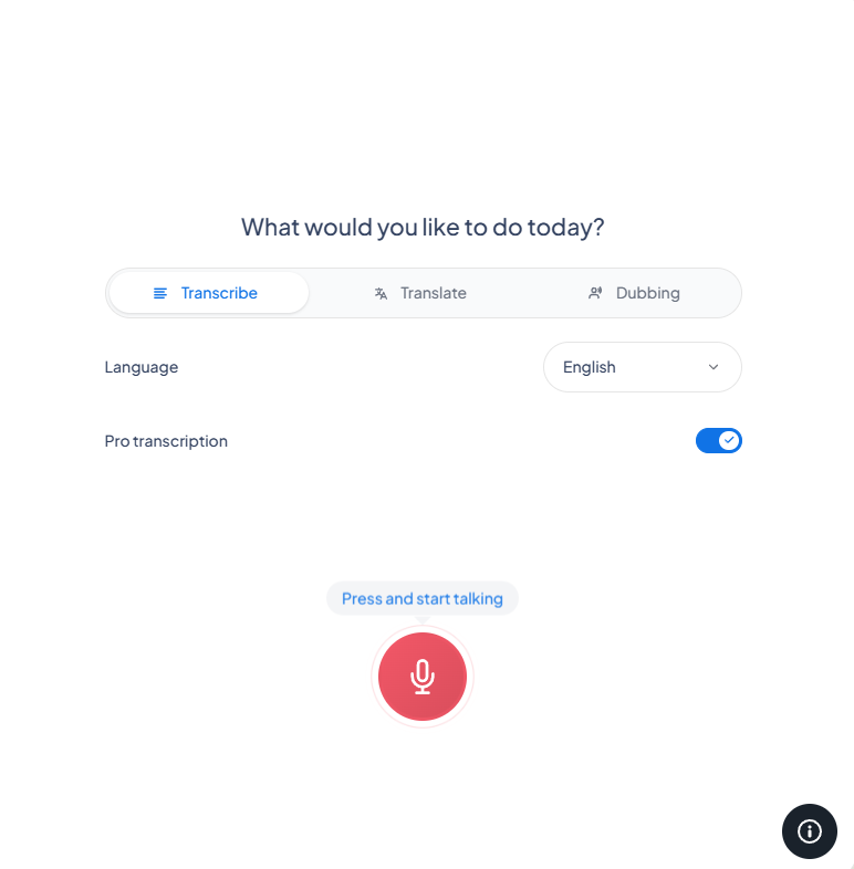 Live transcription tool