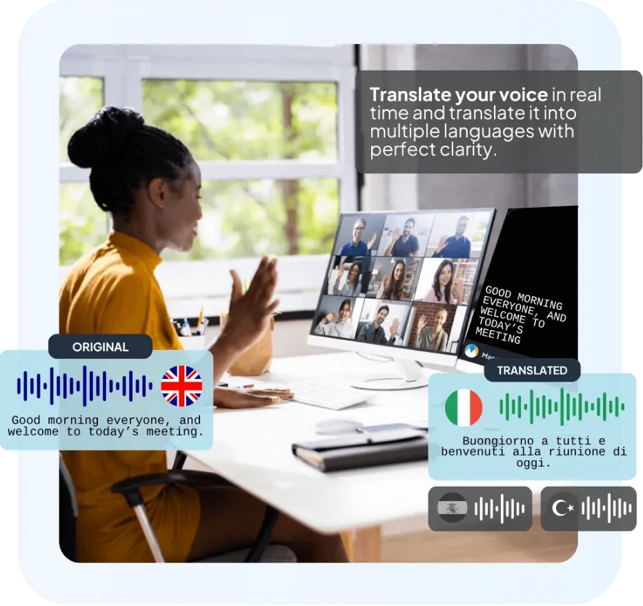 Traduction audio en direct avec Maestra AI.