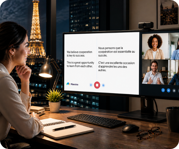 Live translation during an online meeting