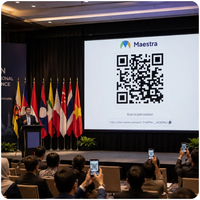 Session sharing during a conference