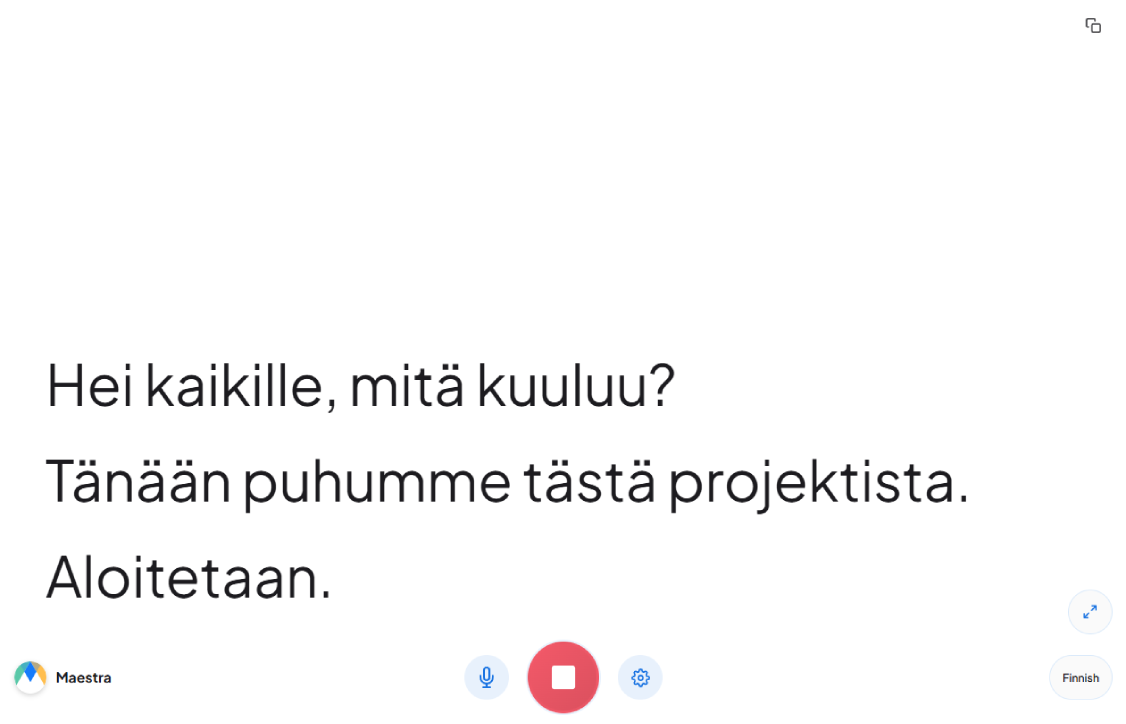 Finnish speech to text showcase