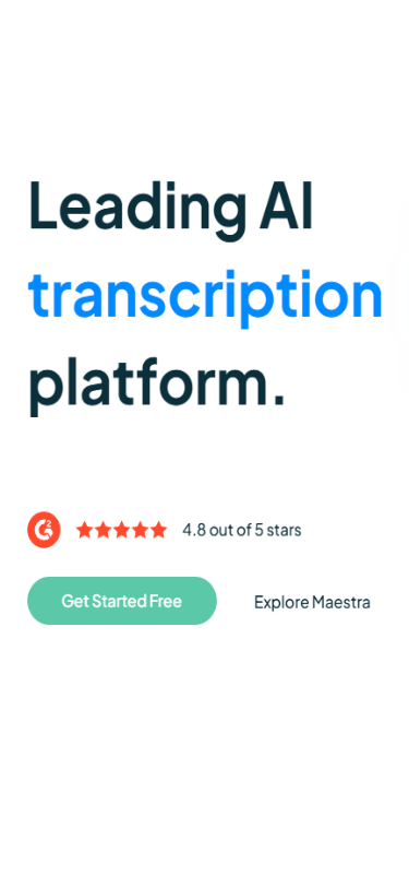 Maestra's transcription, subtitle and voicevoer solutions.