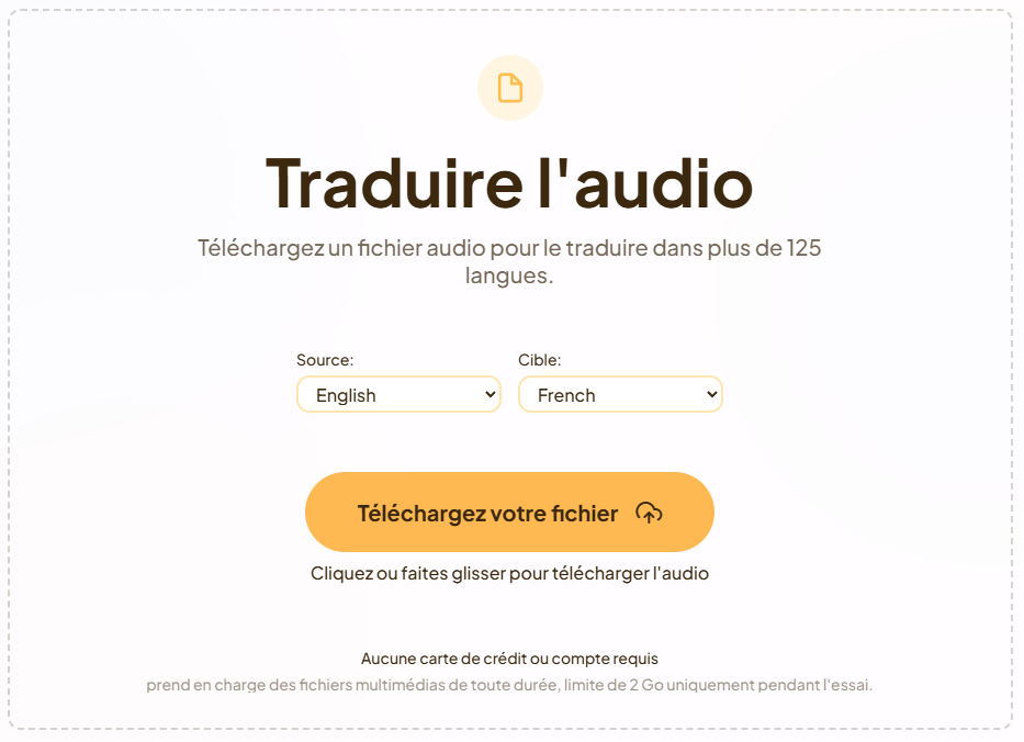 Traducteur audio en ligne du français vers le serbe
