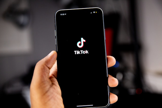 TikTok on a phone