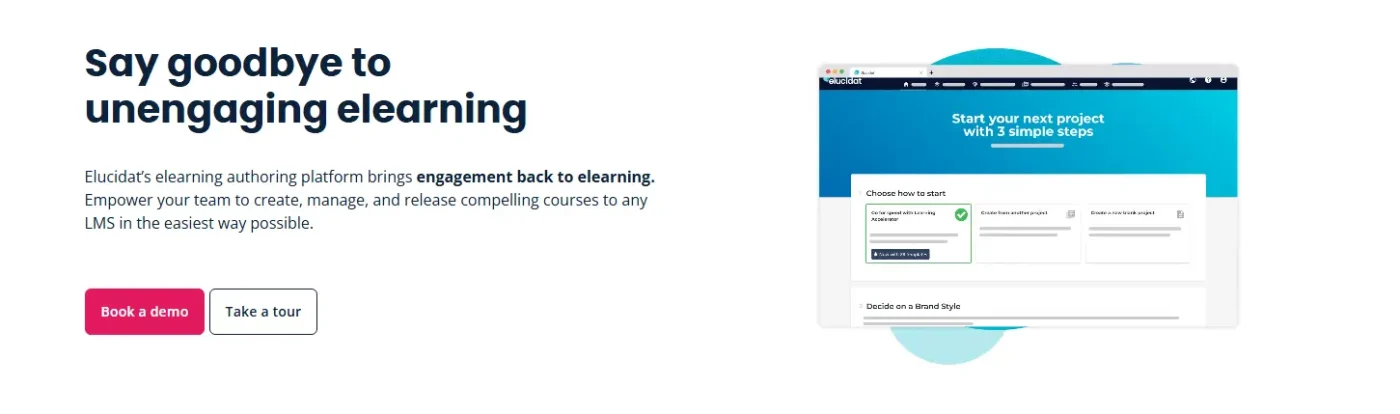 Elucidat is one of the best elearning authoring tools.