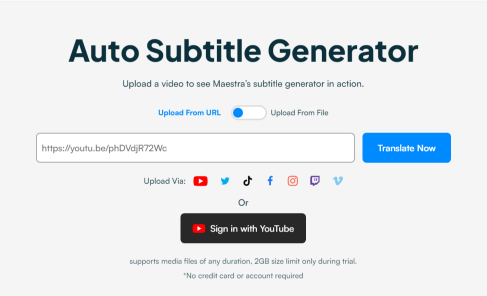 Make your videos accessible with Maestra's subtitle generator and grow your audience.