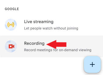 Click "Recording".