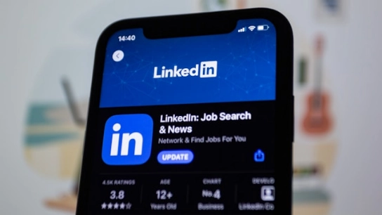 Store page of LinkedIn on a mobile phone.