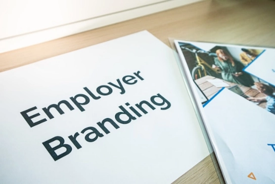 A paper with the words employer branding on it.