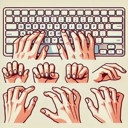 Use all 10 fingers to type faster.